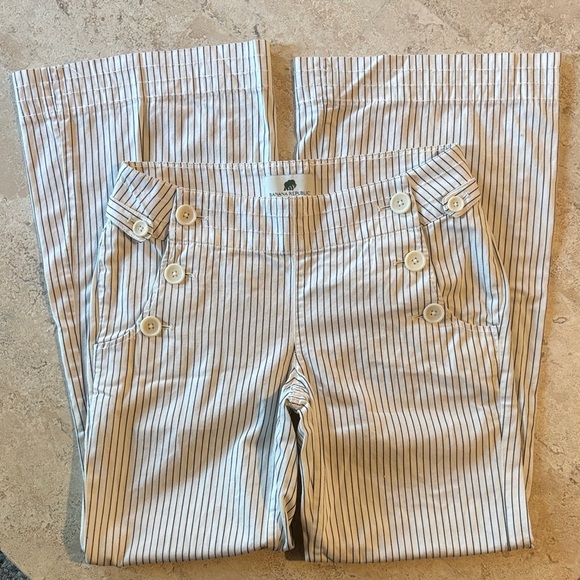 Banana Republic size 6 100% organic cotton Striped pants - Picture 2 of 5